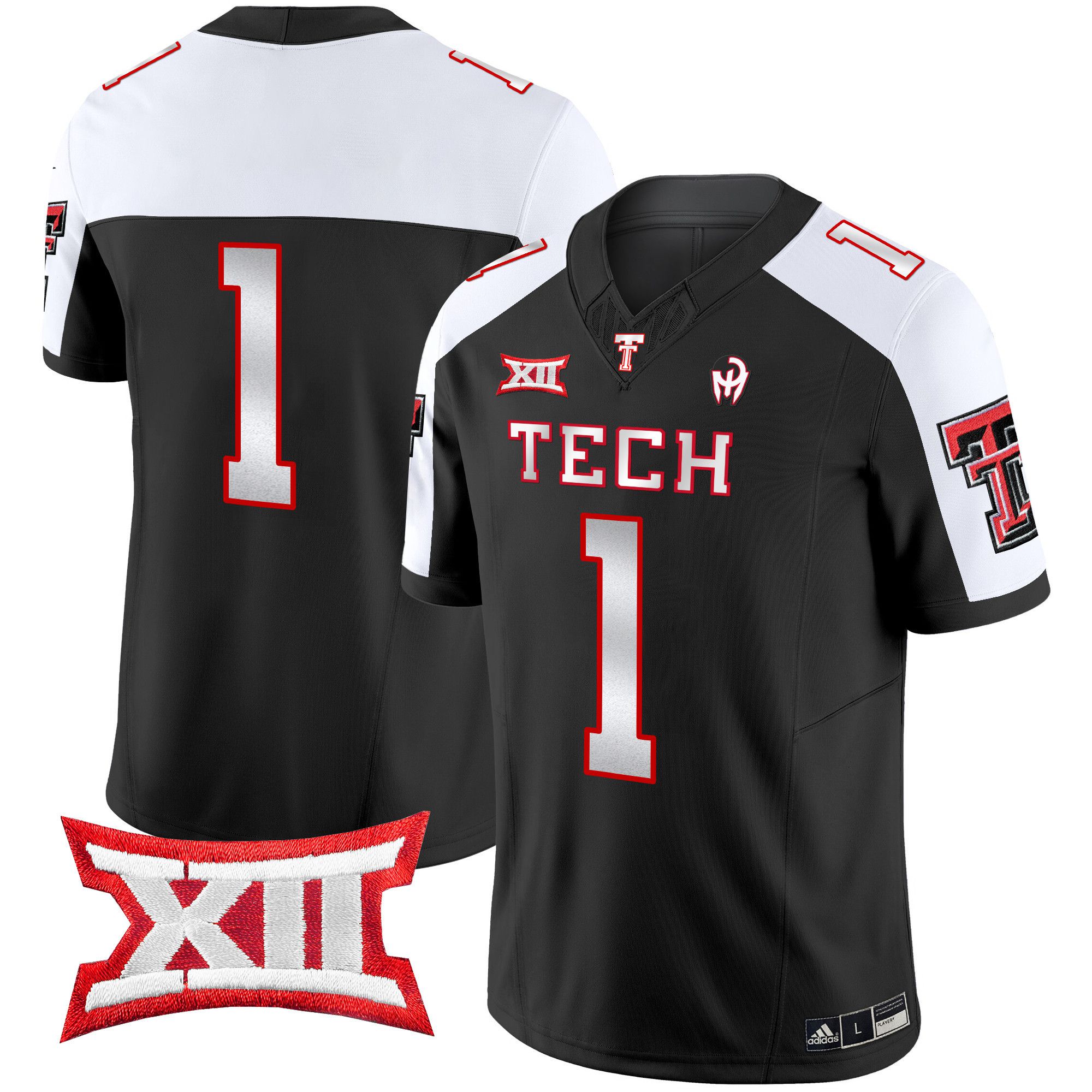 Men Texas Tech Red Raiders #1 No Name Black 2024 Patrick Mahomes Symbol Vapor Limited NCAA Jersey->more ncaa teams->NCAA Jersey